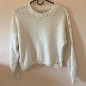 White hollister sweater XS